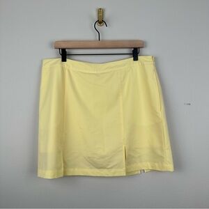 ASHWORTH Butter Yellow‎ Golf Skort Size 16, Side Pockets Performance Wear